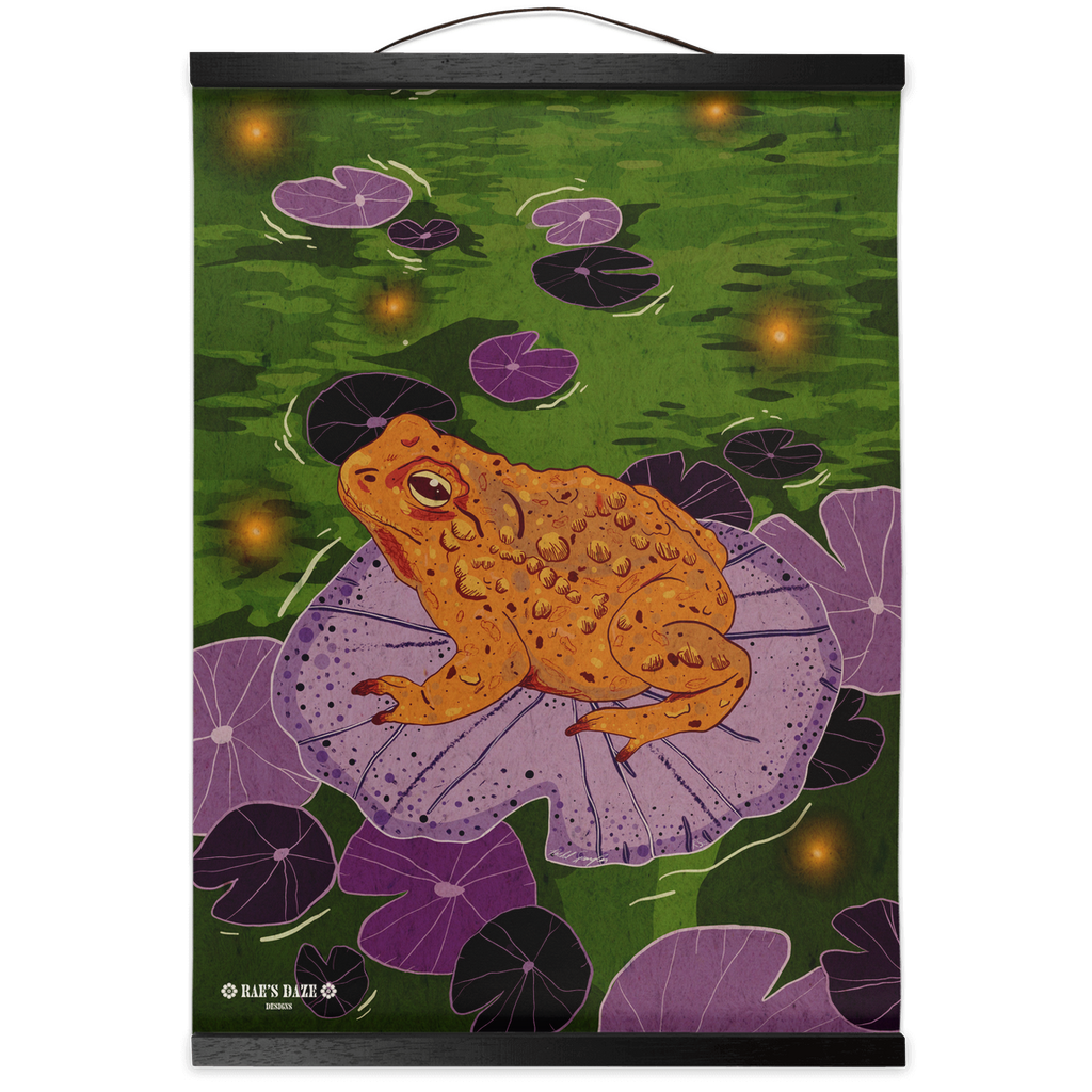 Frog On Lily Pad | 12x16 Hanging Canvas Print